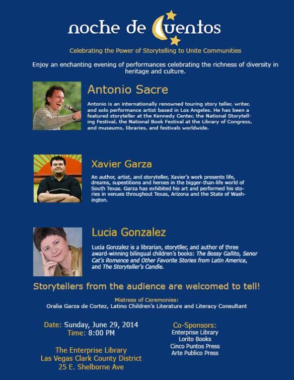 Noche de Cuentos in las Vegas Flyer
